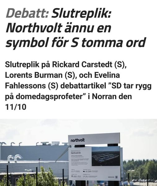 Debatt urklipp från Norran