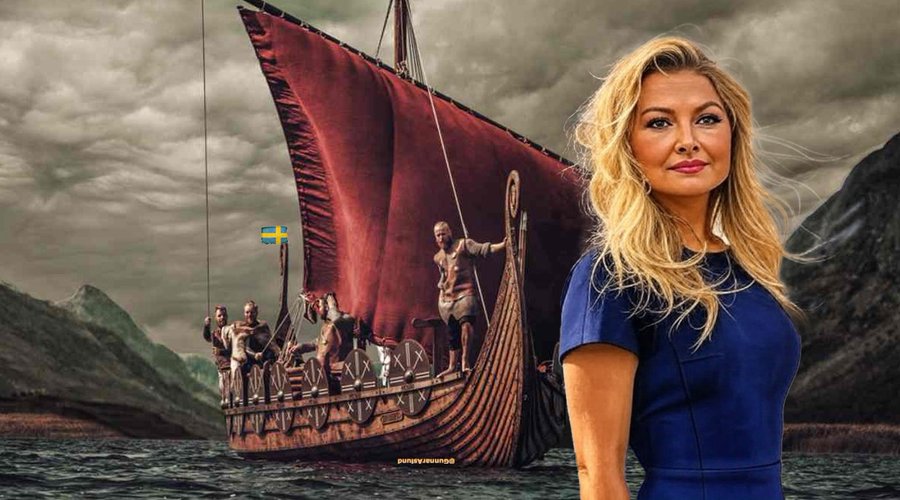 AI - Ebba Busch en svensk viking som står upp när det blåser